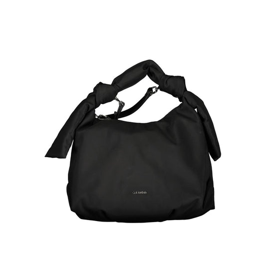Black Polyester Handbag