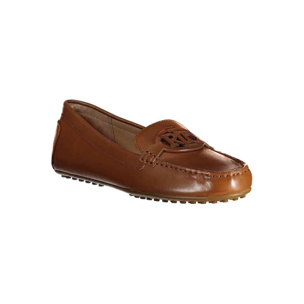 Brown Leather Flat Shoe