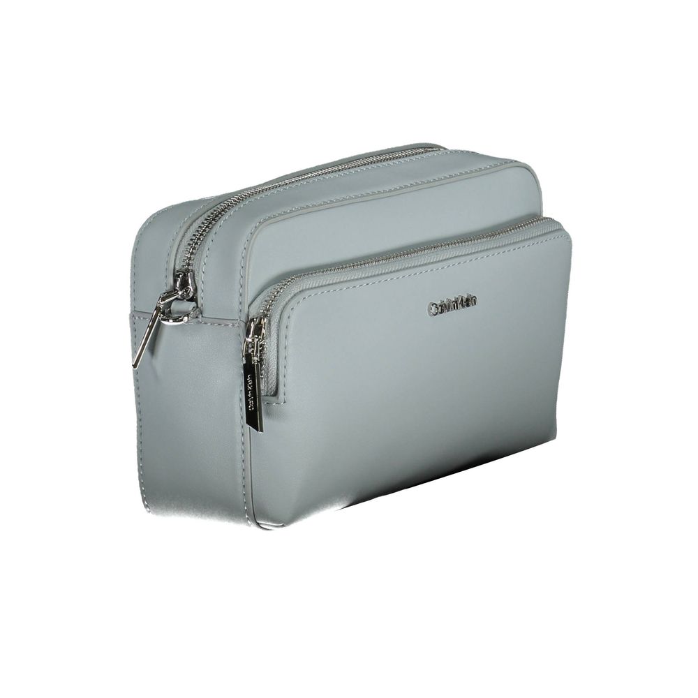 Blue Polyester Handbag