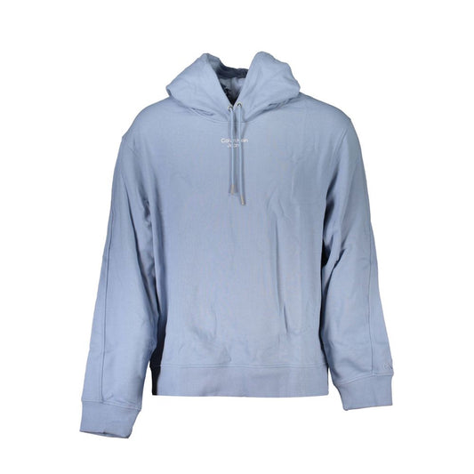 Blue Cotton Men Sweater