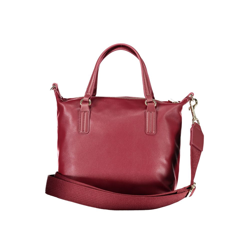 Red Polyester Handbag