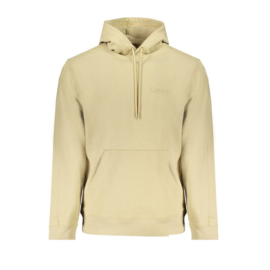 Beige Cotton Men Sweatshirt