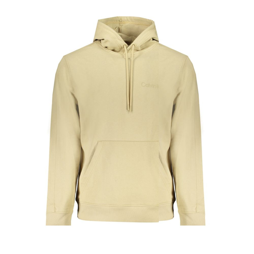 Beige Cotton Men Sweatshirt