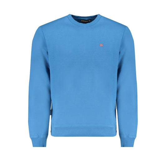 Blue Cotton Men Sweater