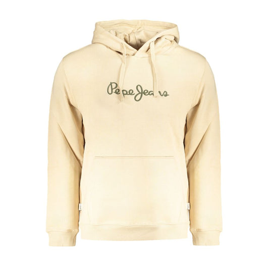 Beige Cotton Men Sweatshirt