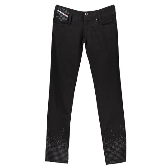Black Cotton Jeans & Pant