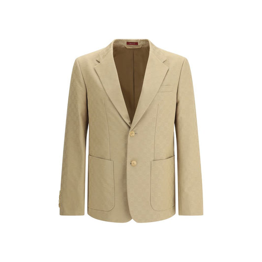 Beige Cotton Blazer