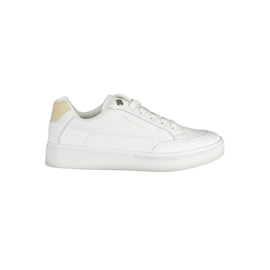 White Polyester Sneaker