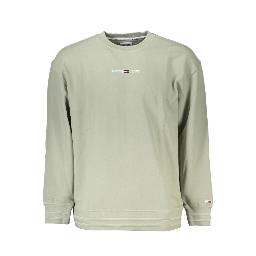 Green Cotton Men Sweater