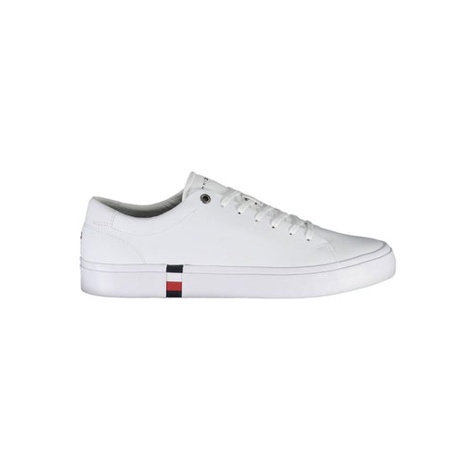 White Polyester Sneaker