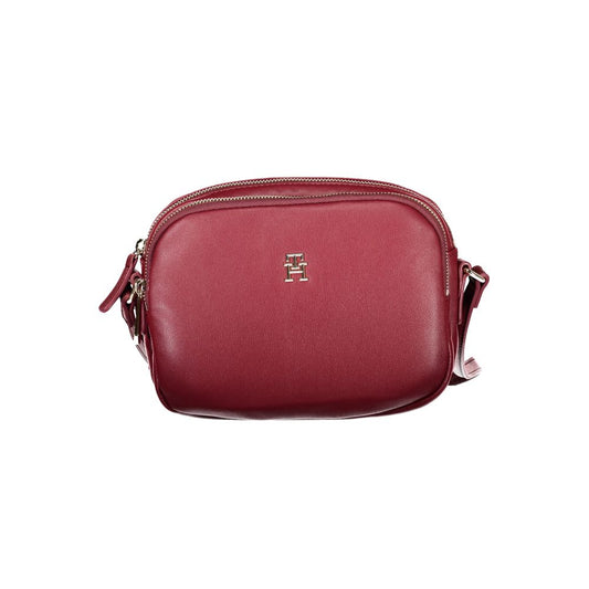 Red Polyester Handbag