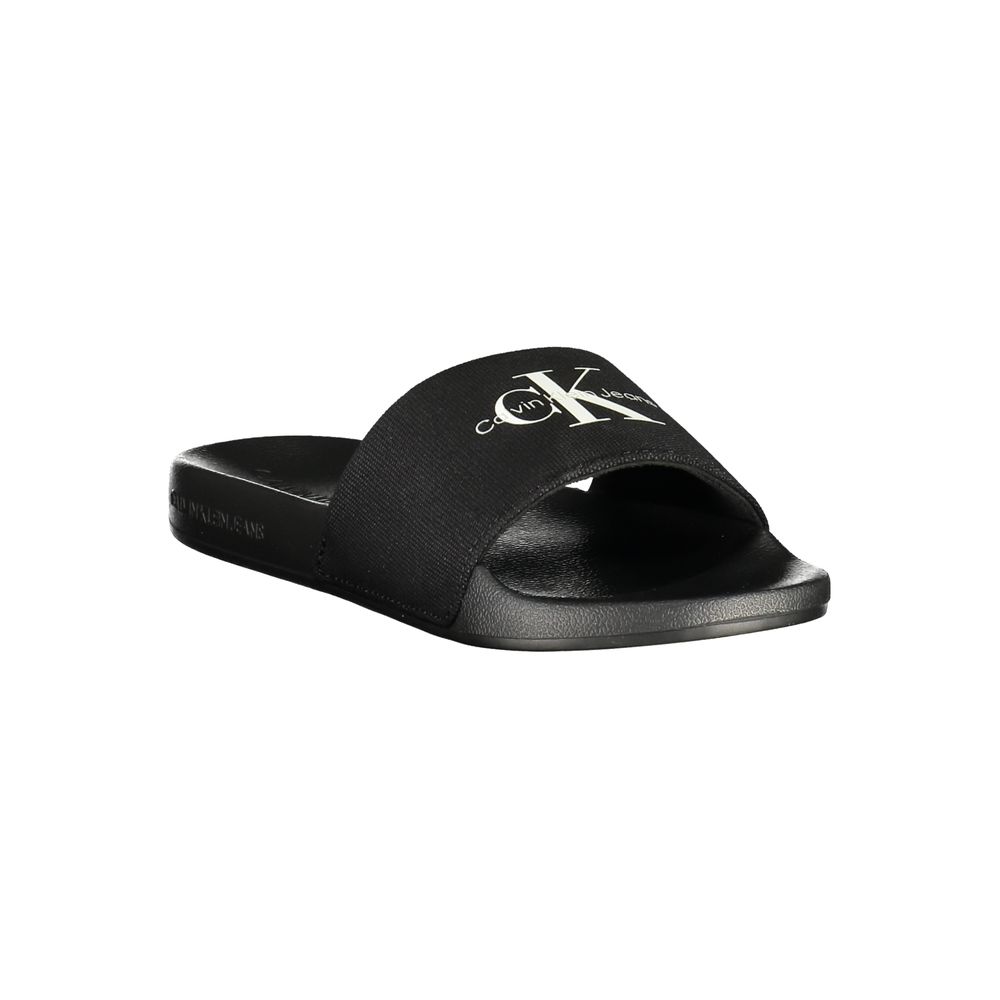 Black Polyester Sandal