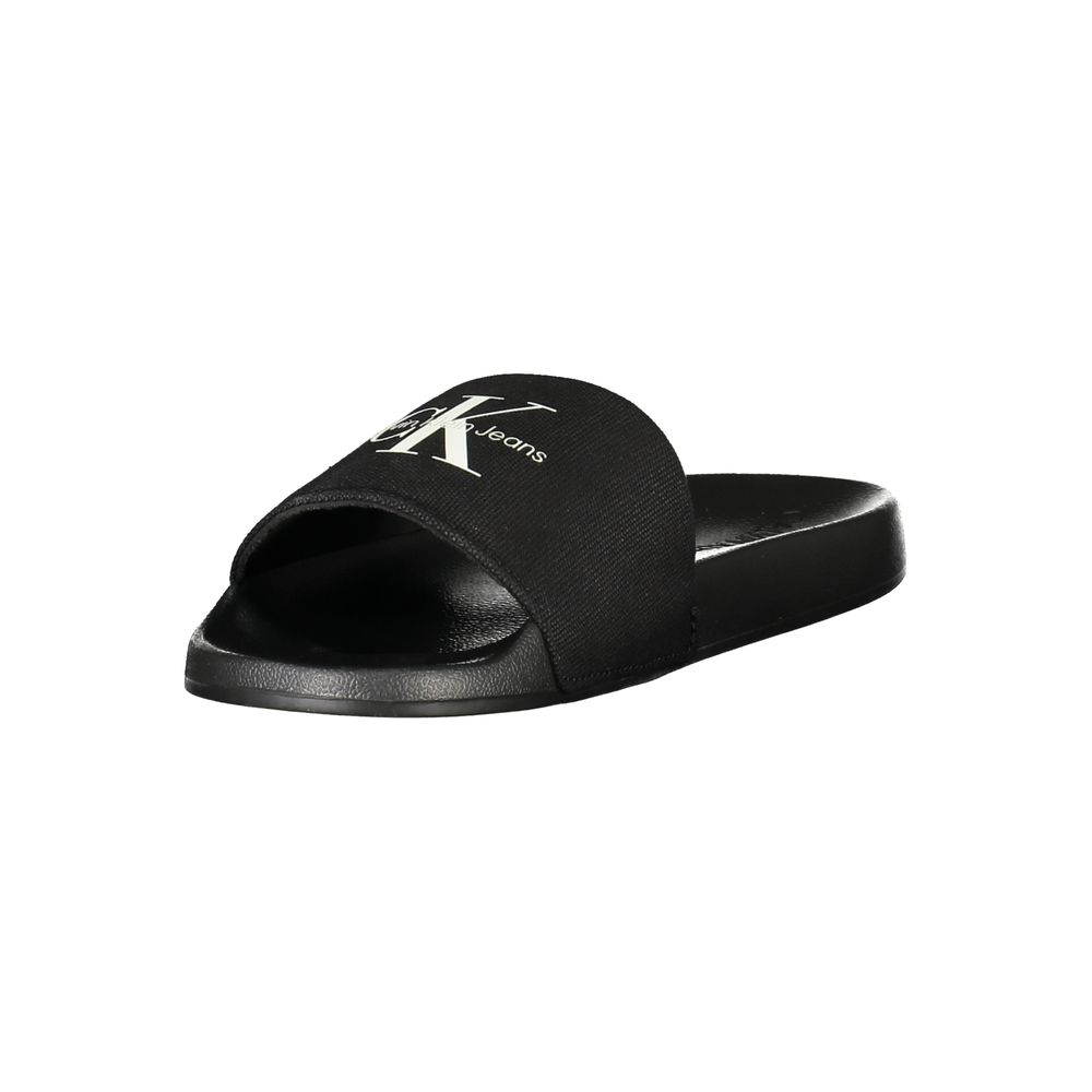 Black Polyester Sandal