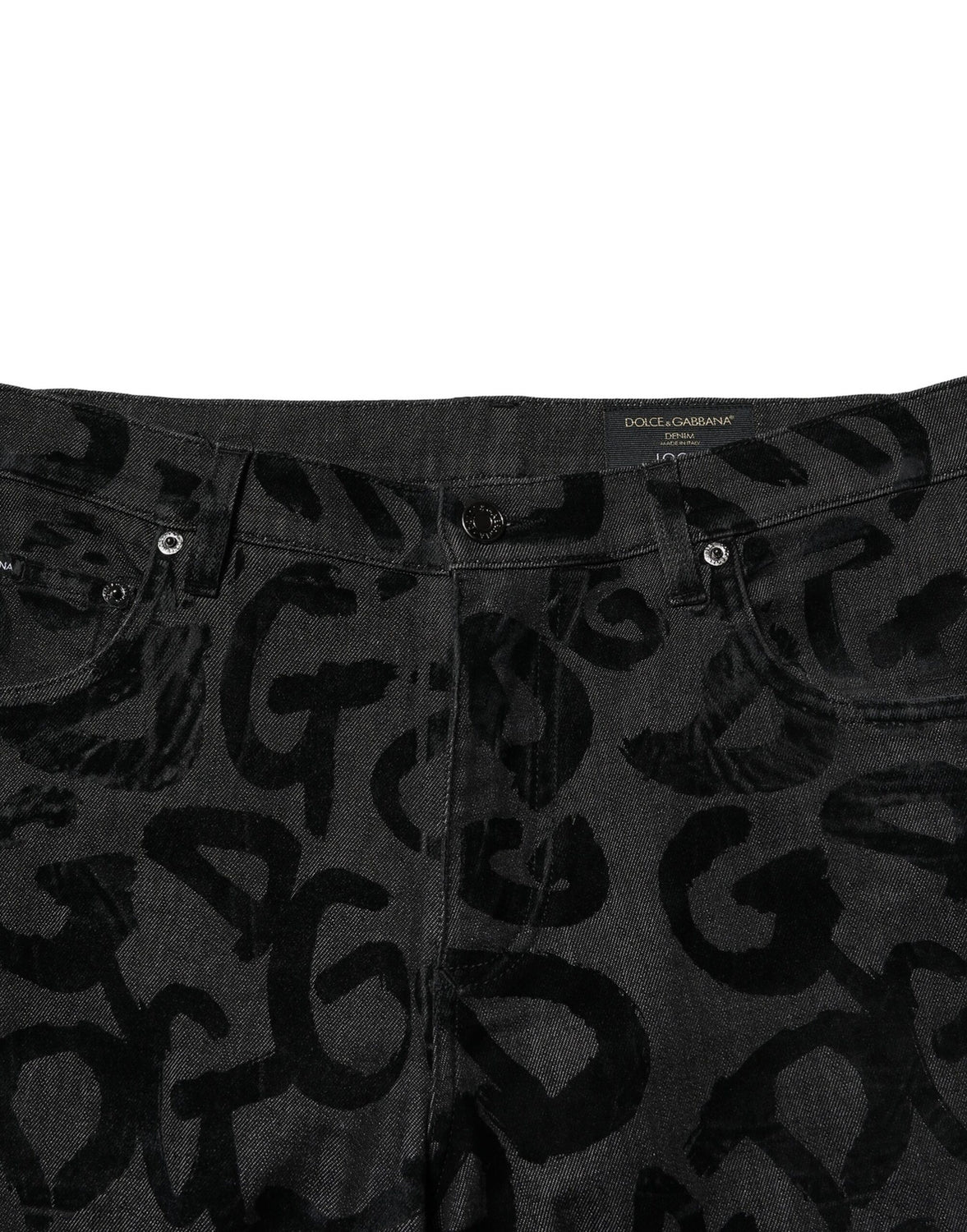 Gray Cotton DG Logo Straight Men Denim Jeans