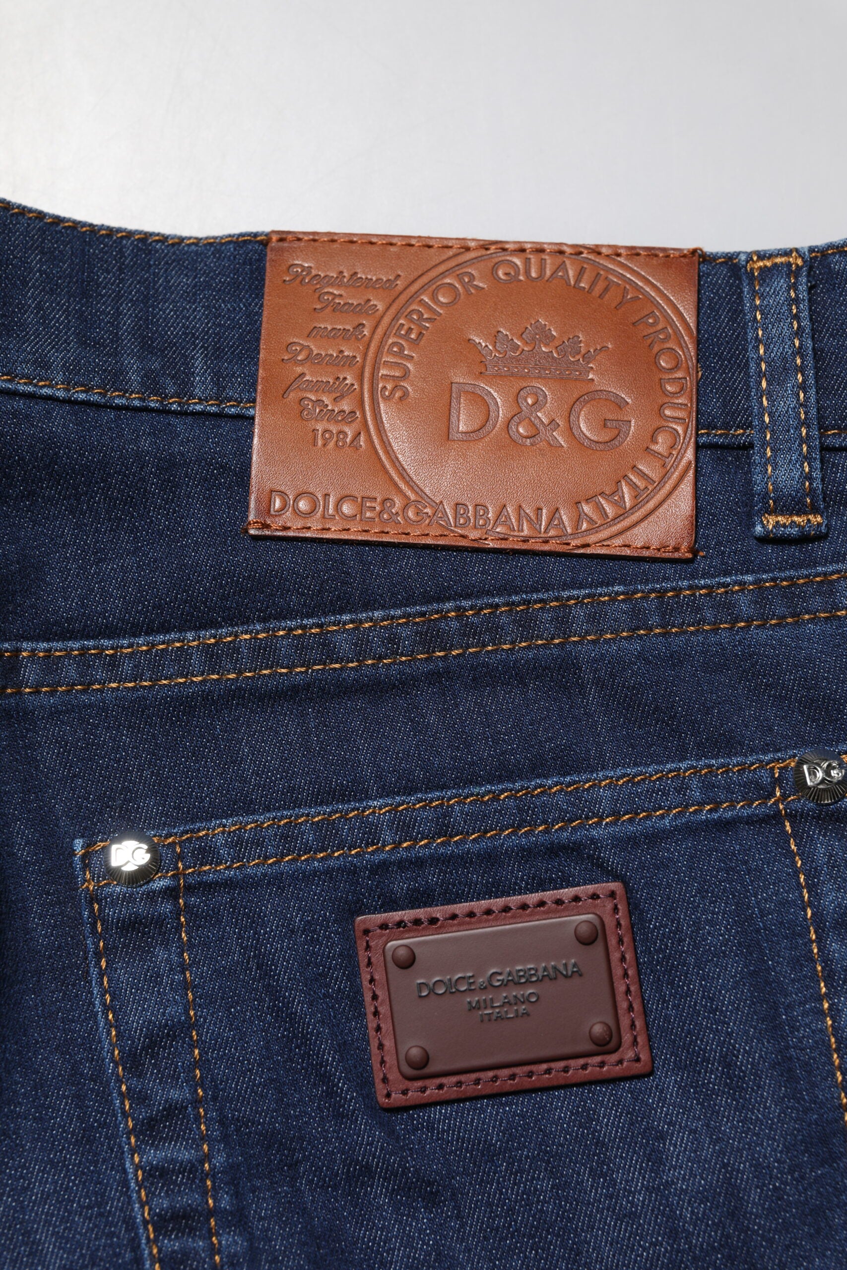 Blue Cotton Stretch Skinny Men Denim Jeans