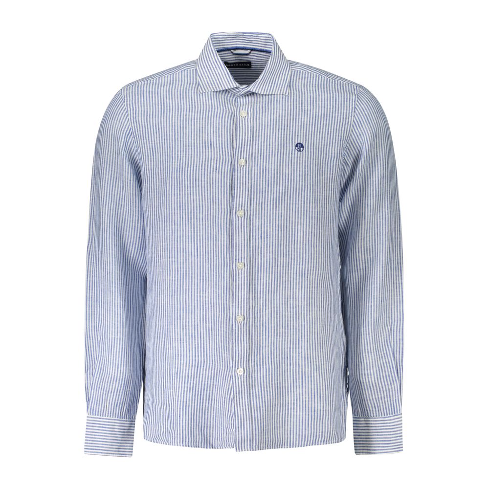 Blu Linen Men Shirt