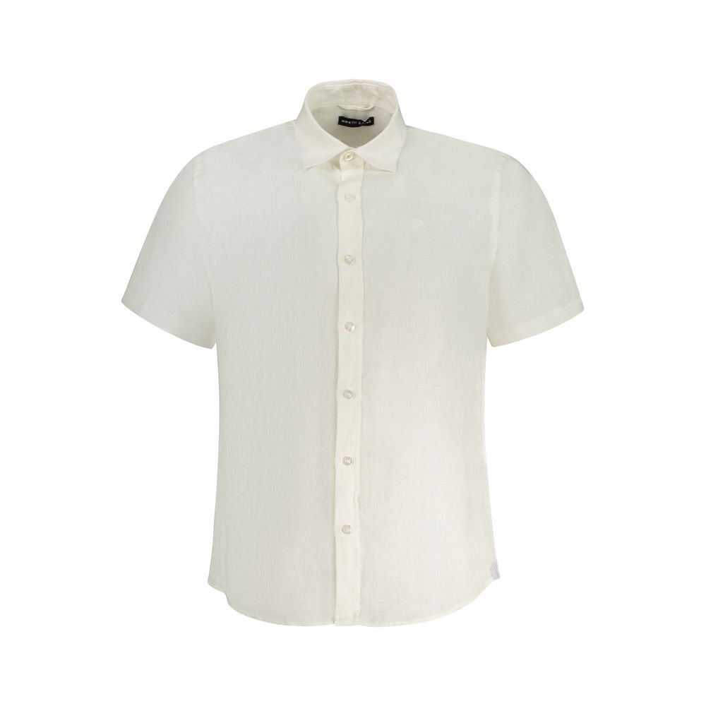 White Linen Men Shirt