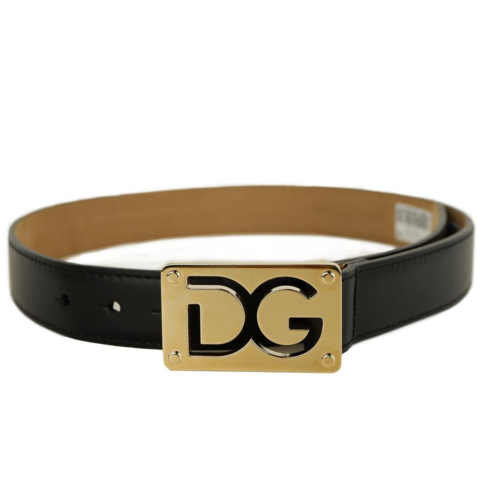 Black Calfskin Women Belt