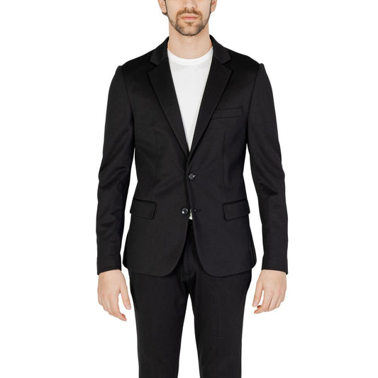 Black Polyester Blazer