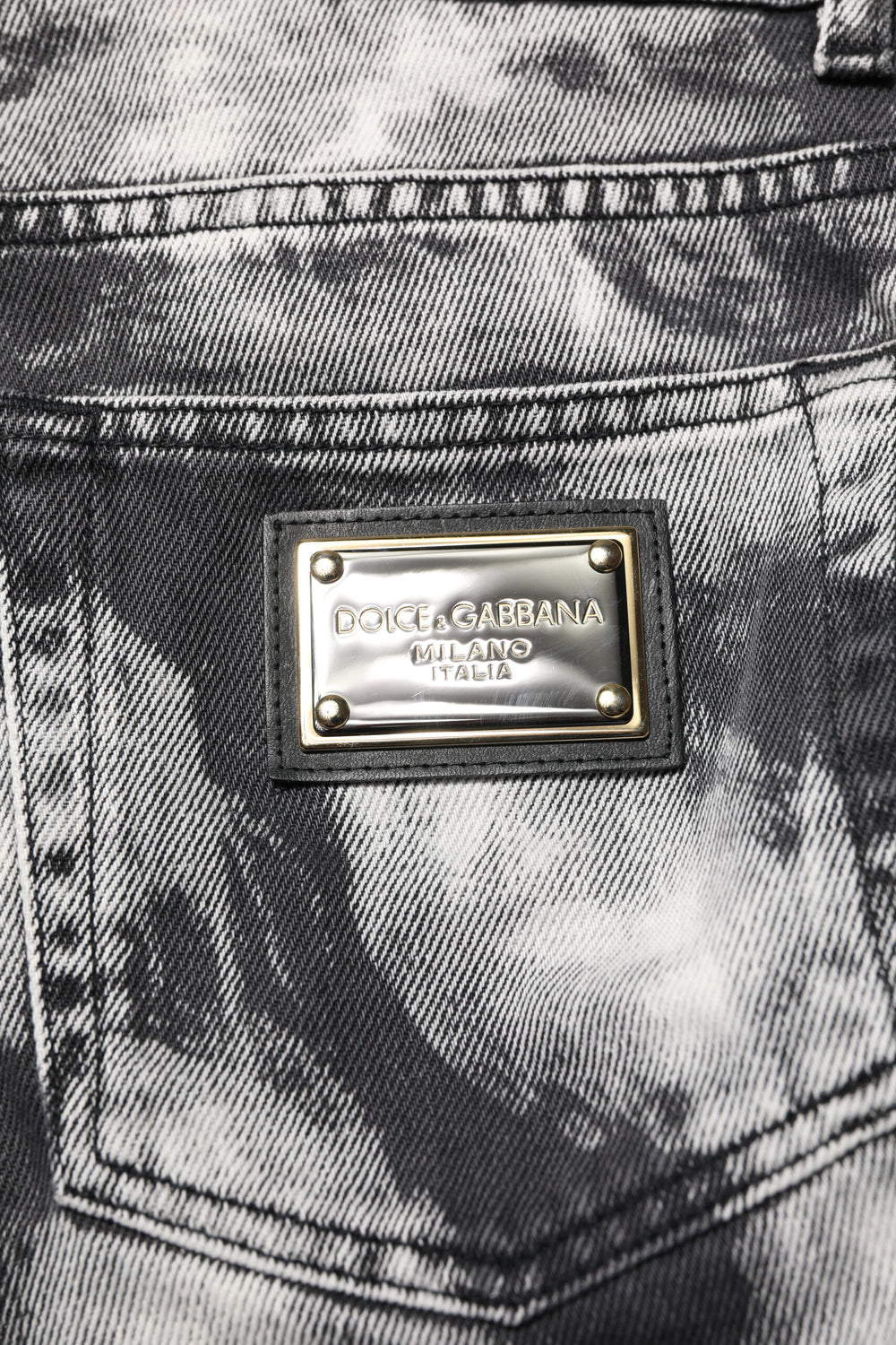 Black Tie Dye Straight Denim Jeans