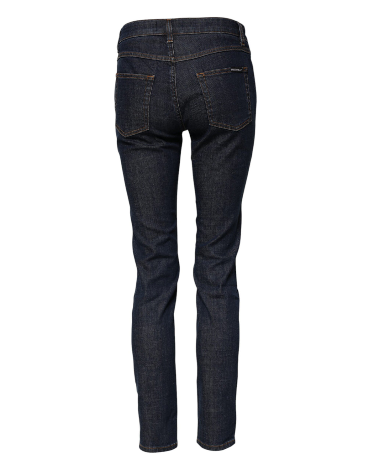 Blue Skinny Cotton Mid Waisted Denim Jeans
