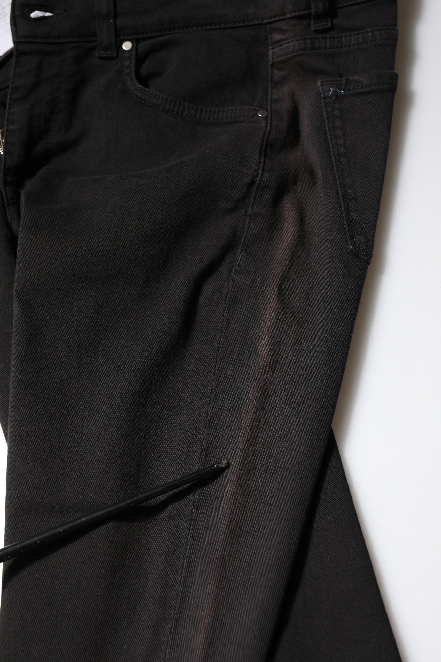 Black Cotton Skinny Mid Waisted Denim Jeans