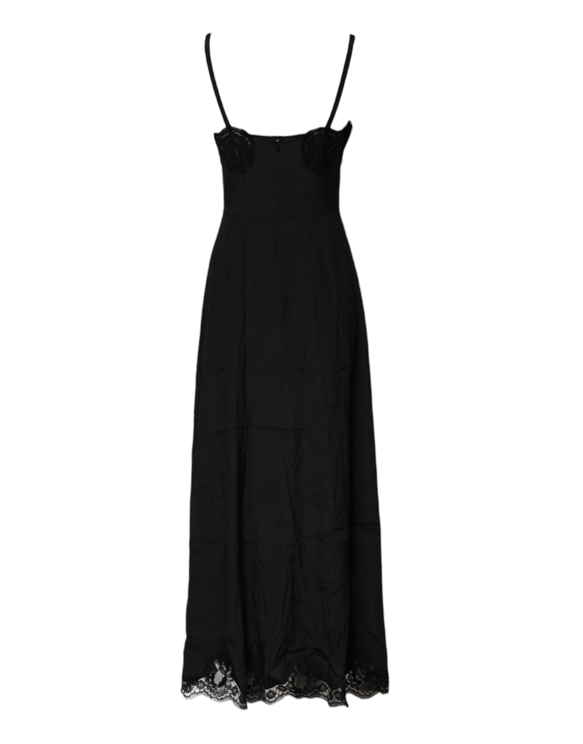 Black Floral Lace Lingerie Dress Sleepwear
