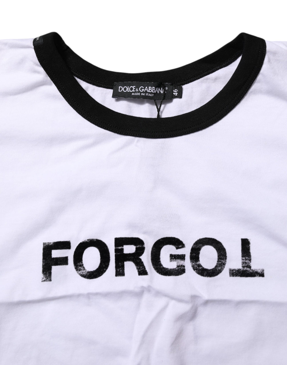 White Graphic Print Crew Neck Cropped T-shirt