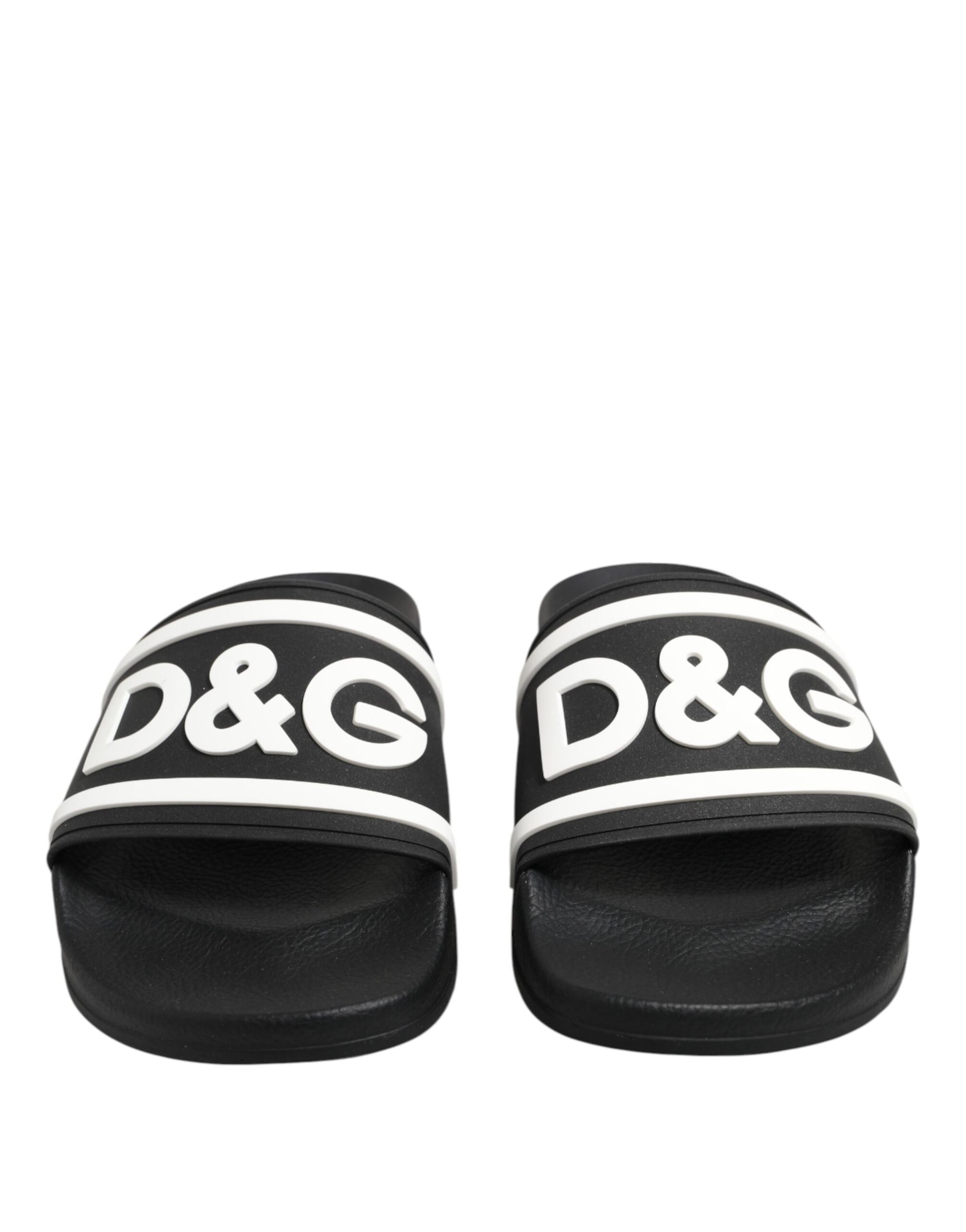 Black White Sandals Rubber Men Beachwear Shoes