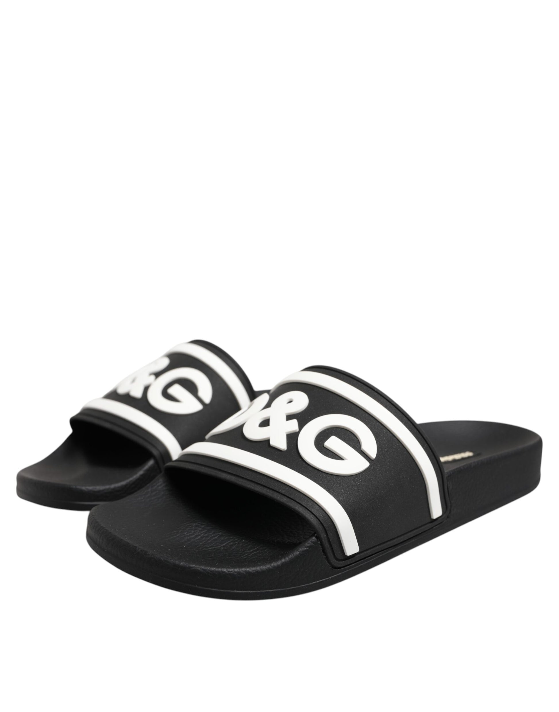 Black White Sandals Rubber Men Beachwear Shoes