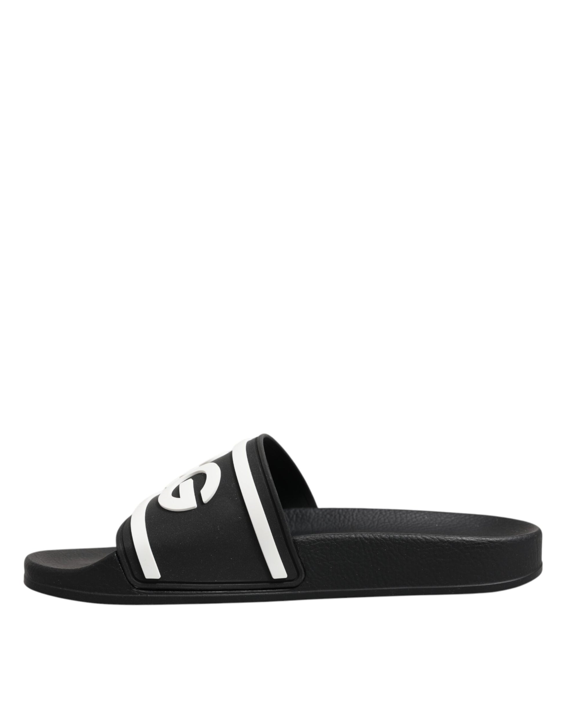 Black White Sandals Rubber Men Beachwear Shoes