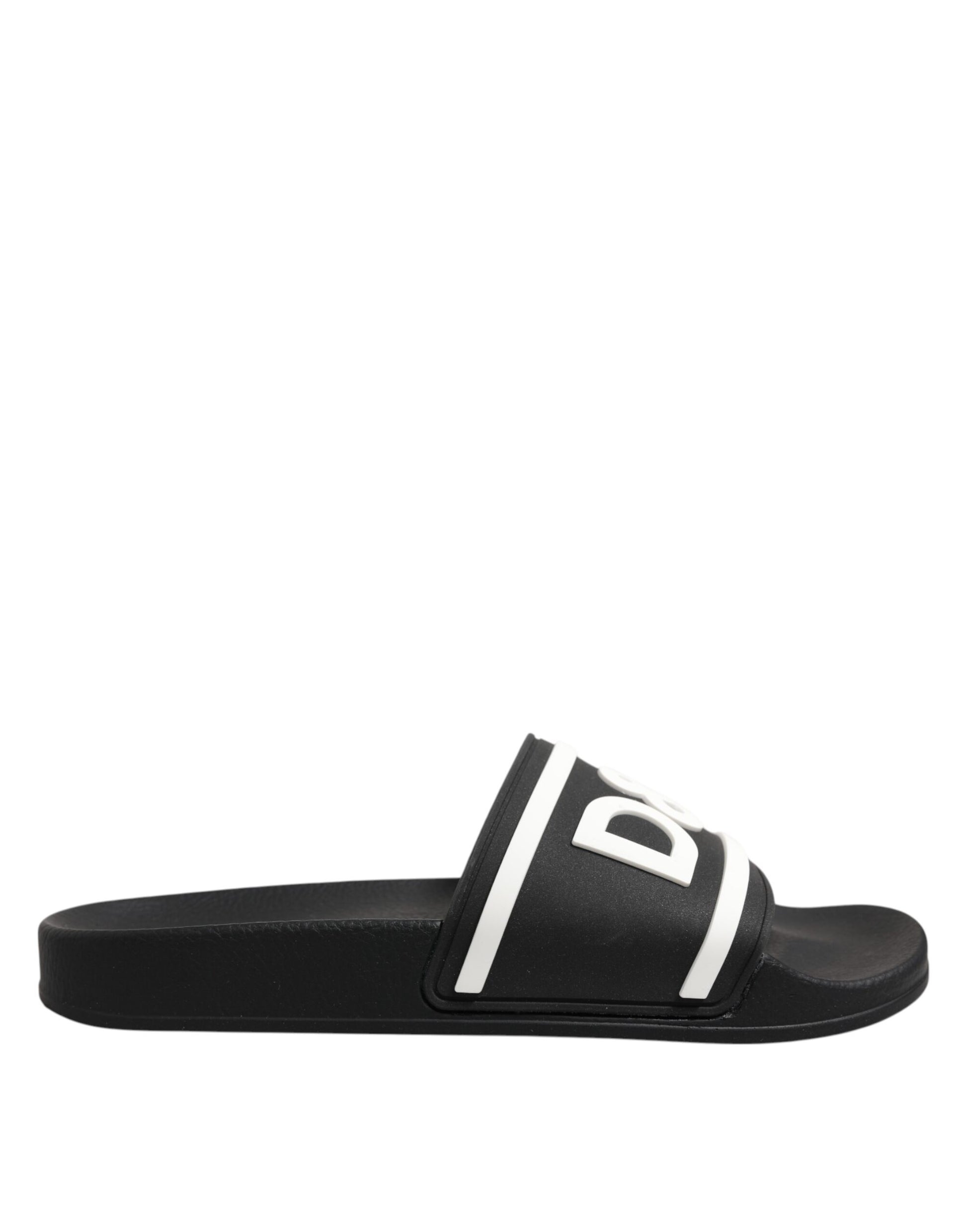 Black White Sandals Rubber Men Beachwear Shoes
