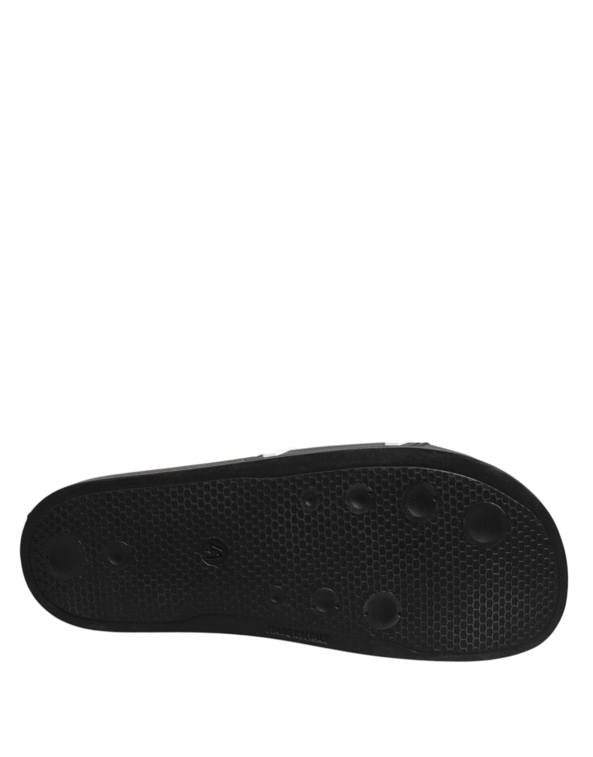 Black White Sandals Rubber Men Beachwear Shoes