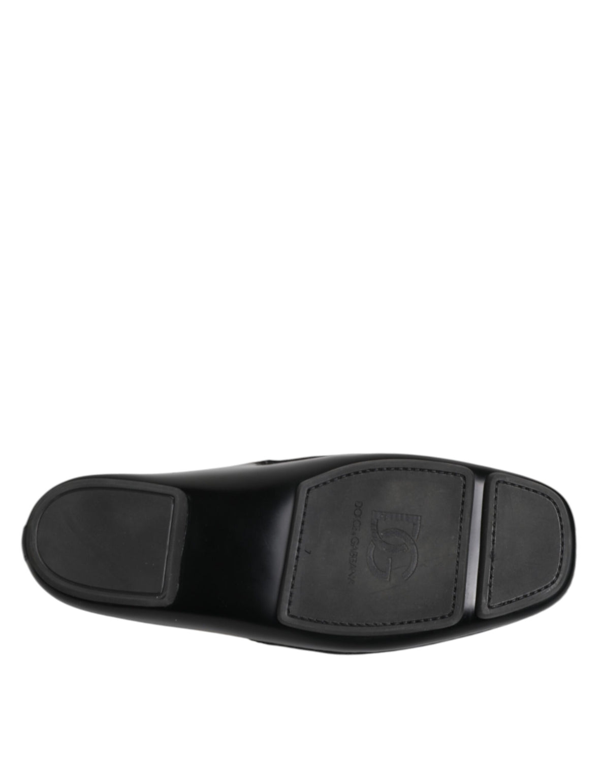 Black Logo Leather Men Slip On Sandals Shoes
