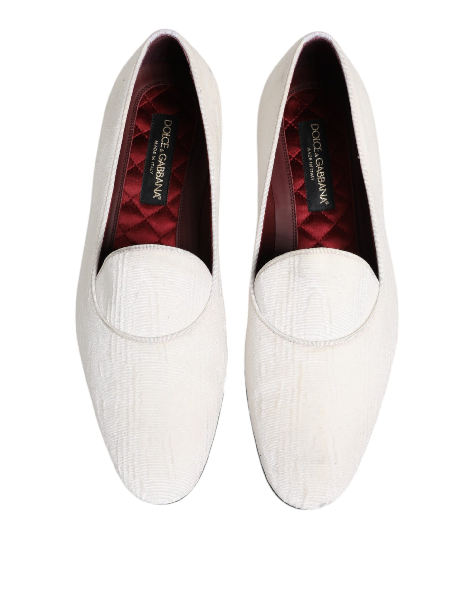 White Jacquard Men Slip On Men Loafers Shoes