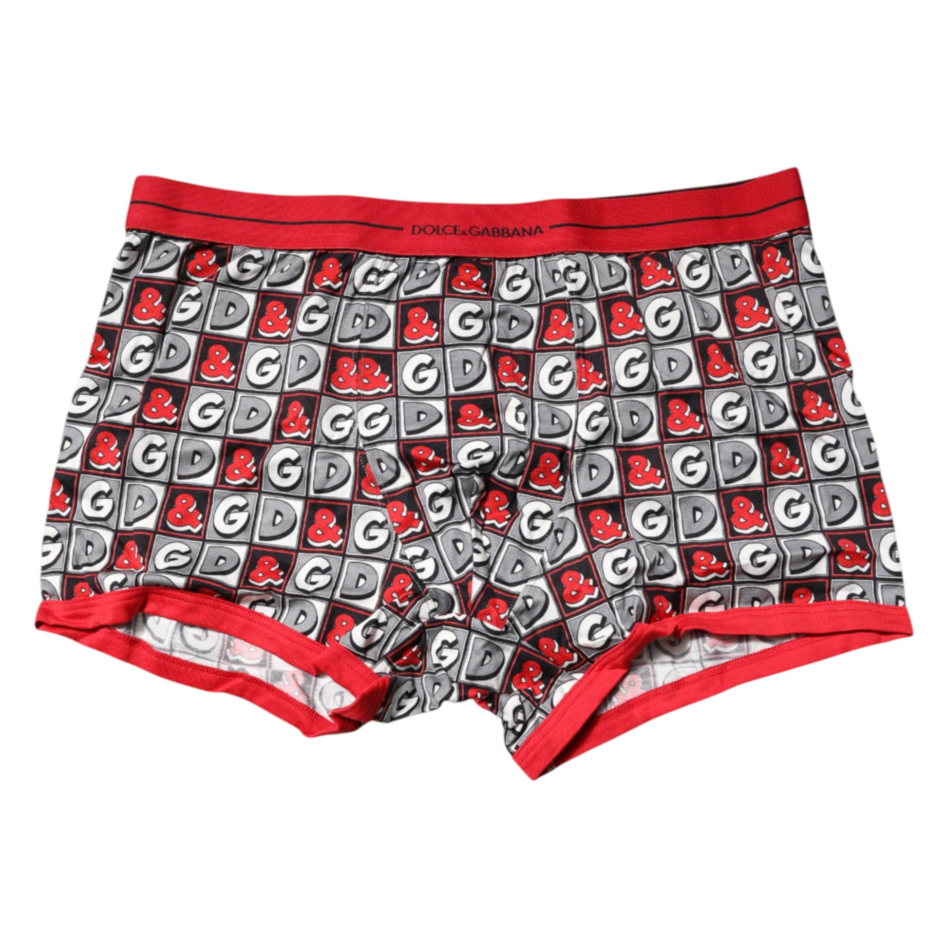 Red Cotton Logo Print Regular Boxer Underwear