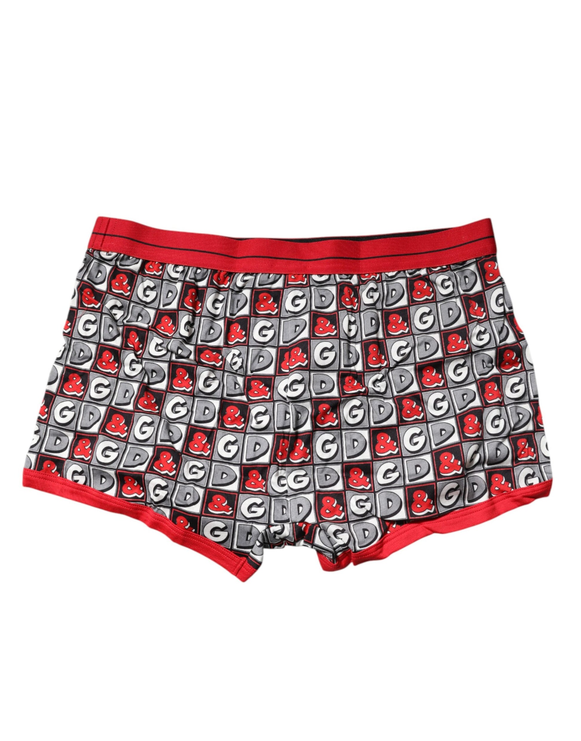 Red Cotton Logo Print Regular Boxer Underwear