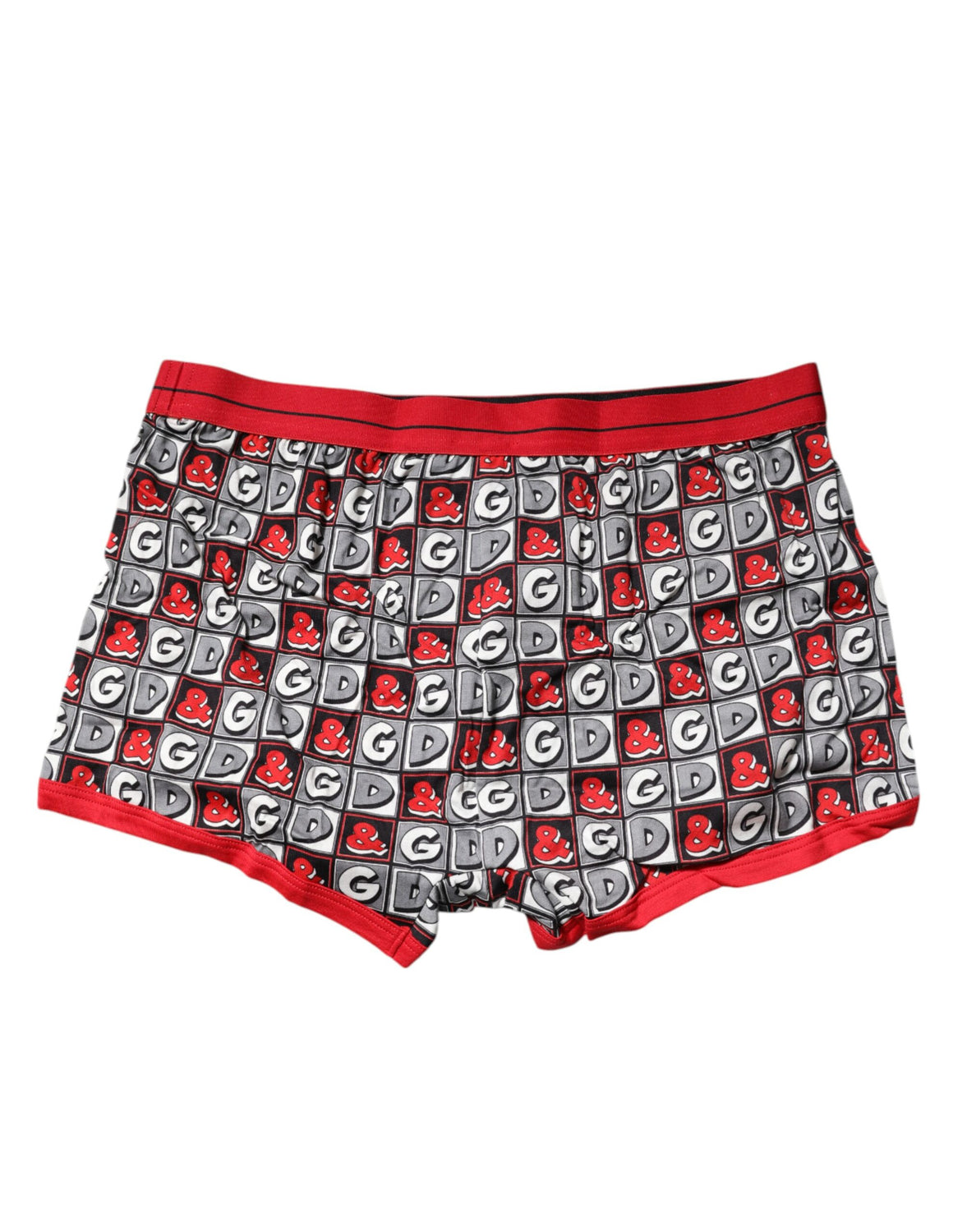 Red Cotton Logo Print Regular Boxer Underwear