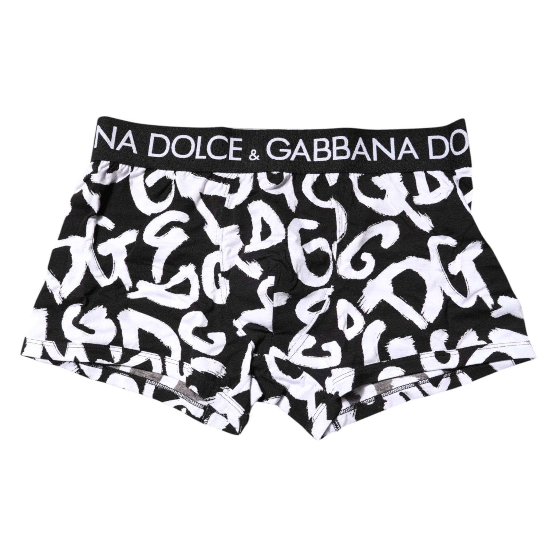 Black White Logo Print Regular Boxer Underwear