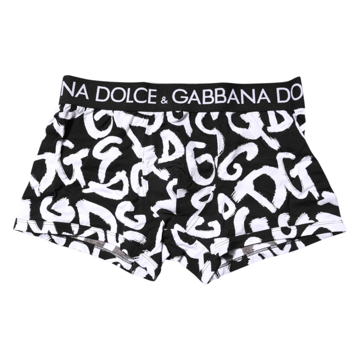 Black White Logo Print Regular Boxer Underwear