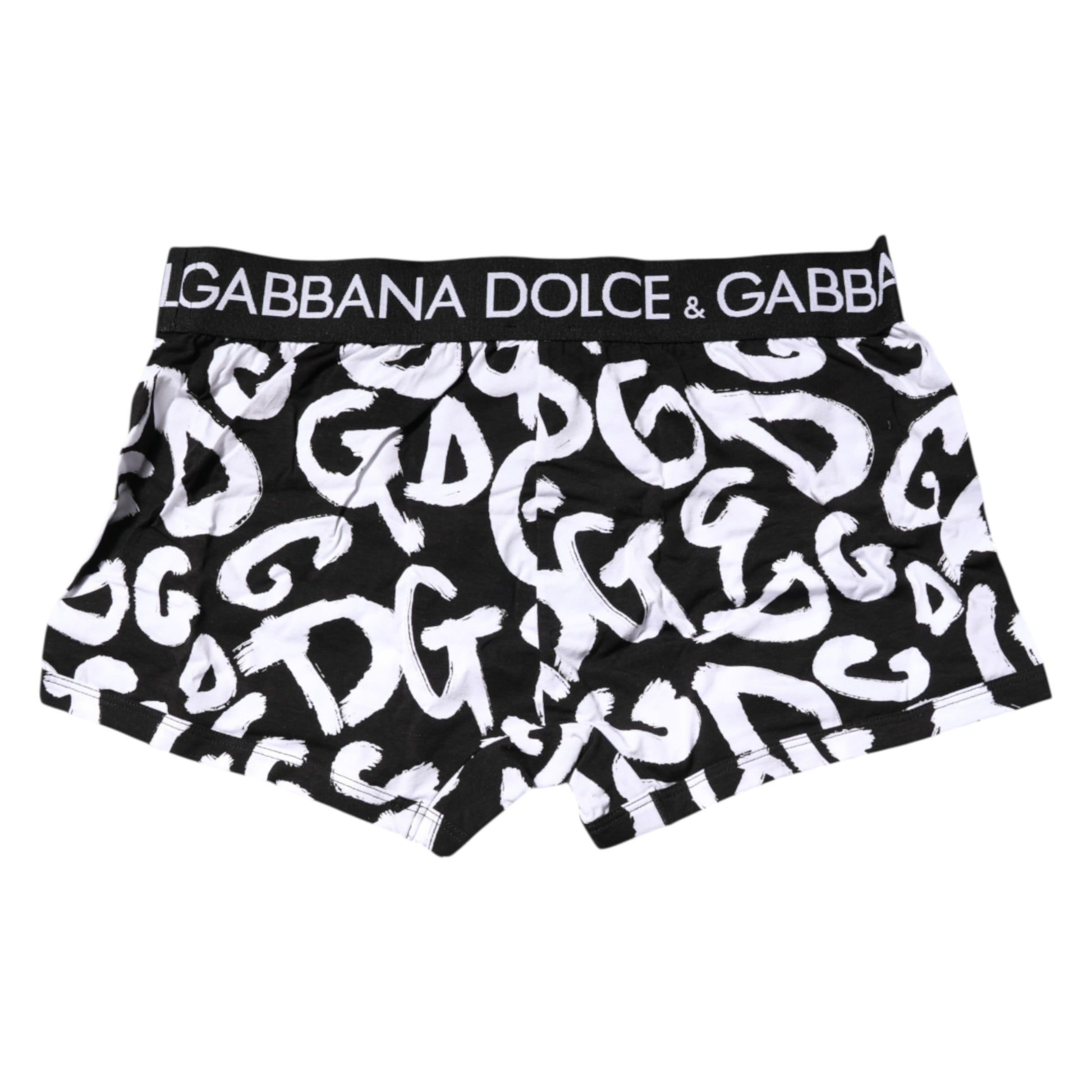 Black White Logo Print Regular Boxer Underwear