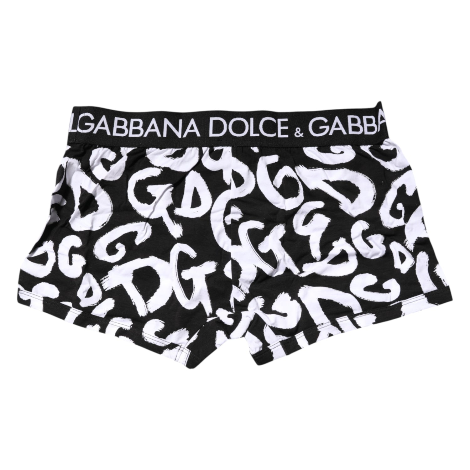 Black White Logo Print Regular Boxer Underwear