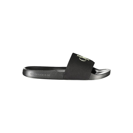 Black Recycled Cotton Men Sandal