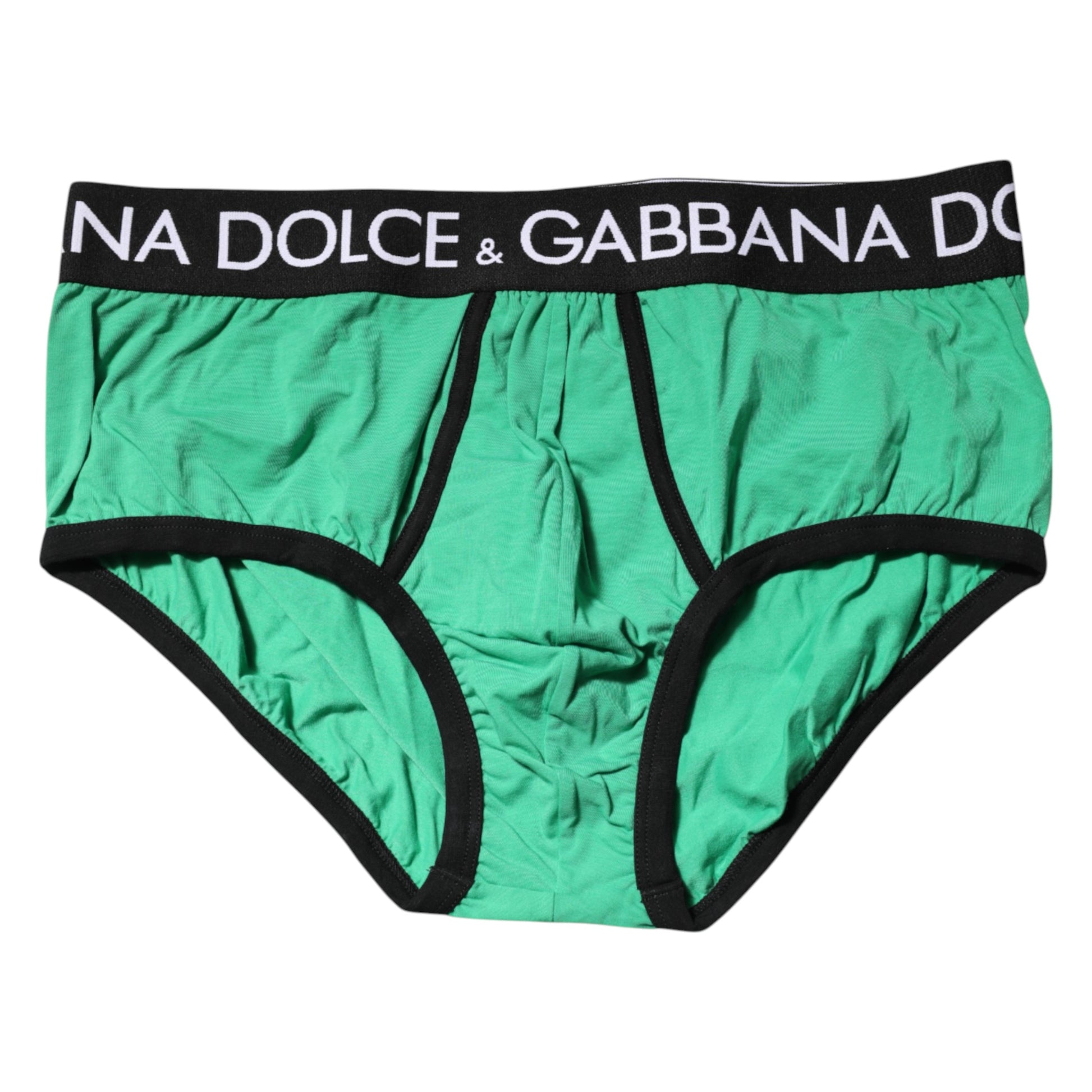 Green Cotton Stretch Regular Brief Underwear