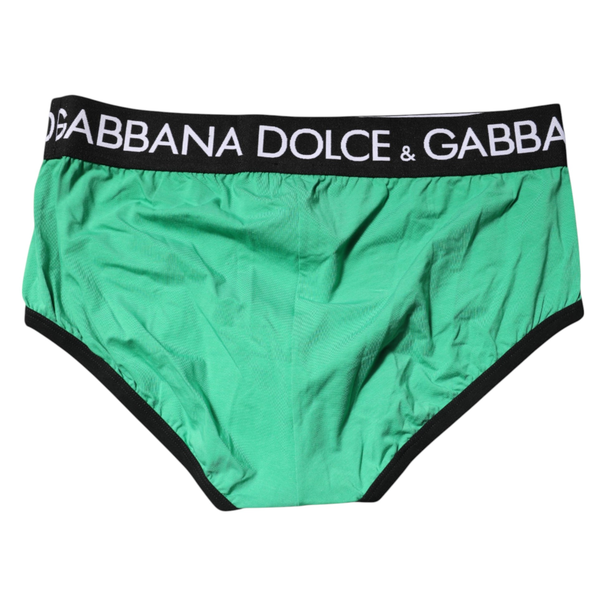 Green Cotton Stretch Regular Brief Underwear