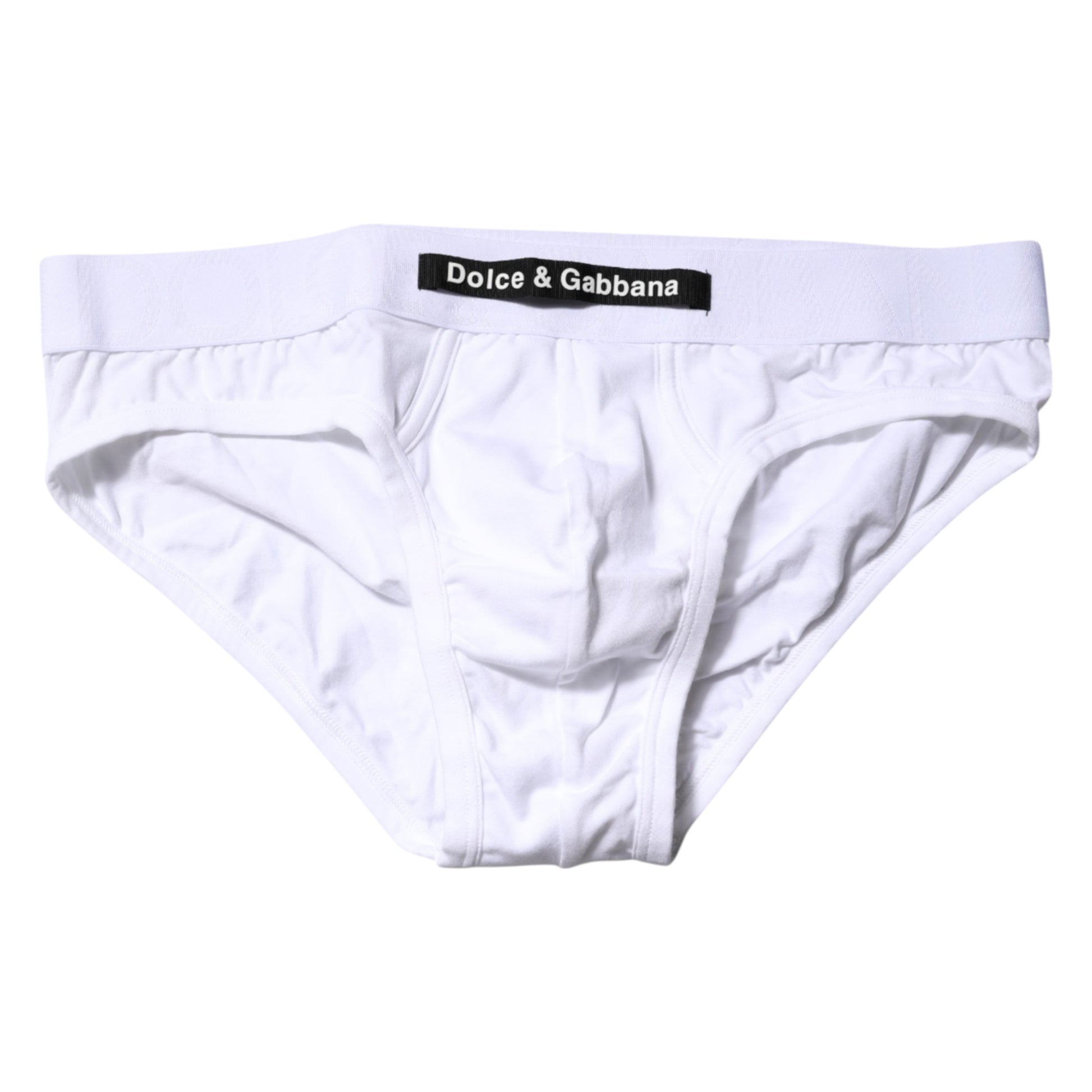 White Cotton Stretch Regular Brief Underwear