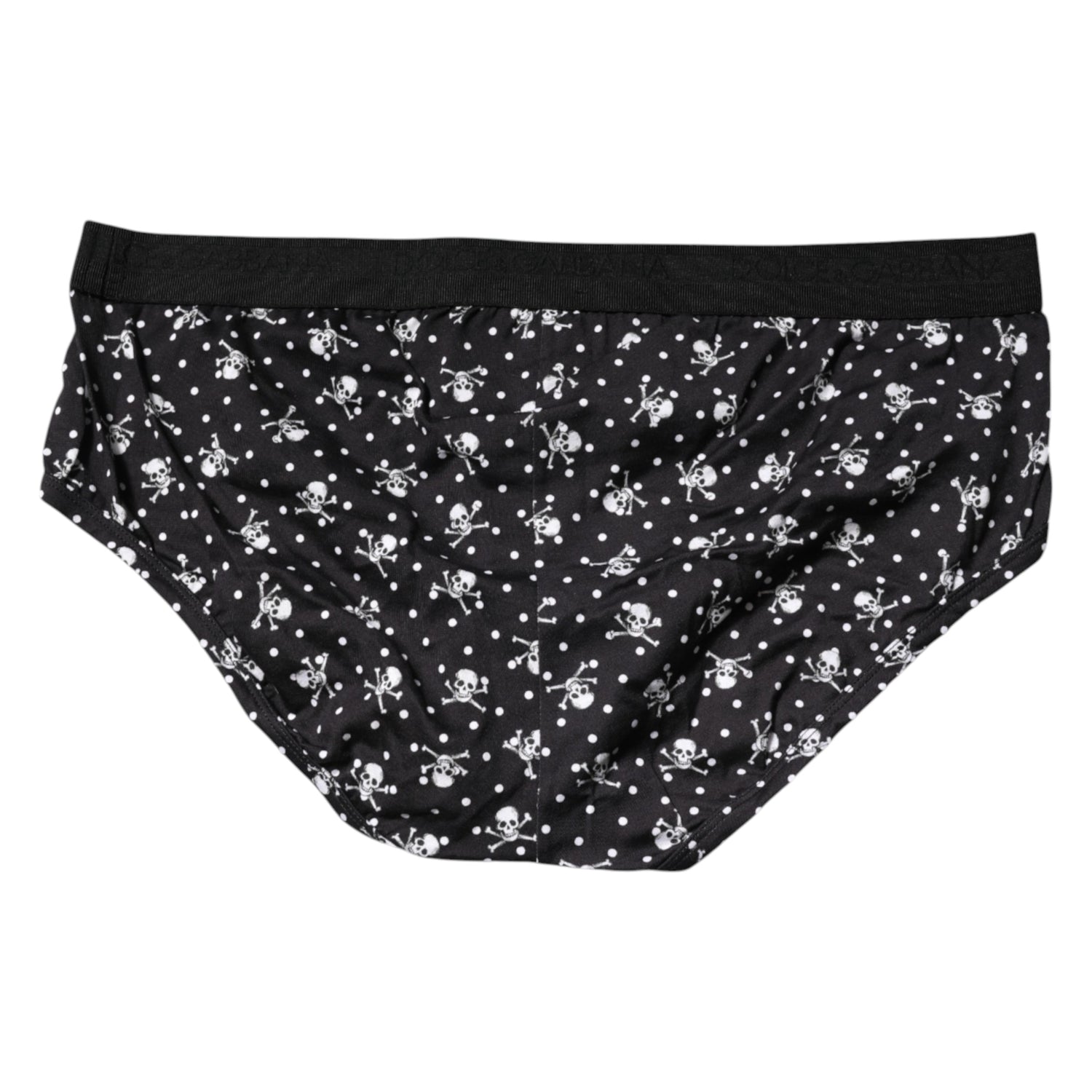 Black Cotton Printed Regular Brief Underwear