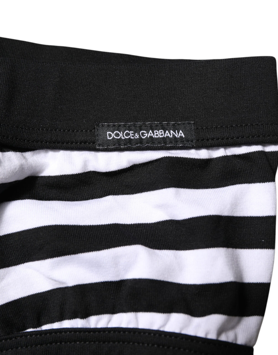 Black White Striped Men Regular Brief Underwear