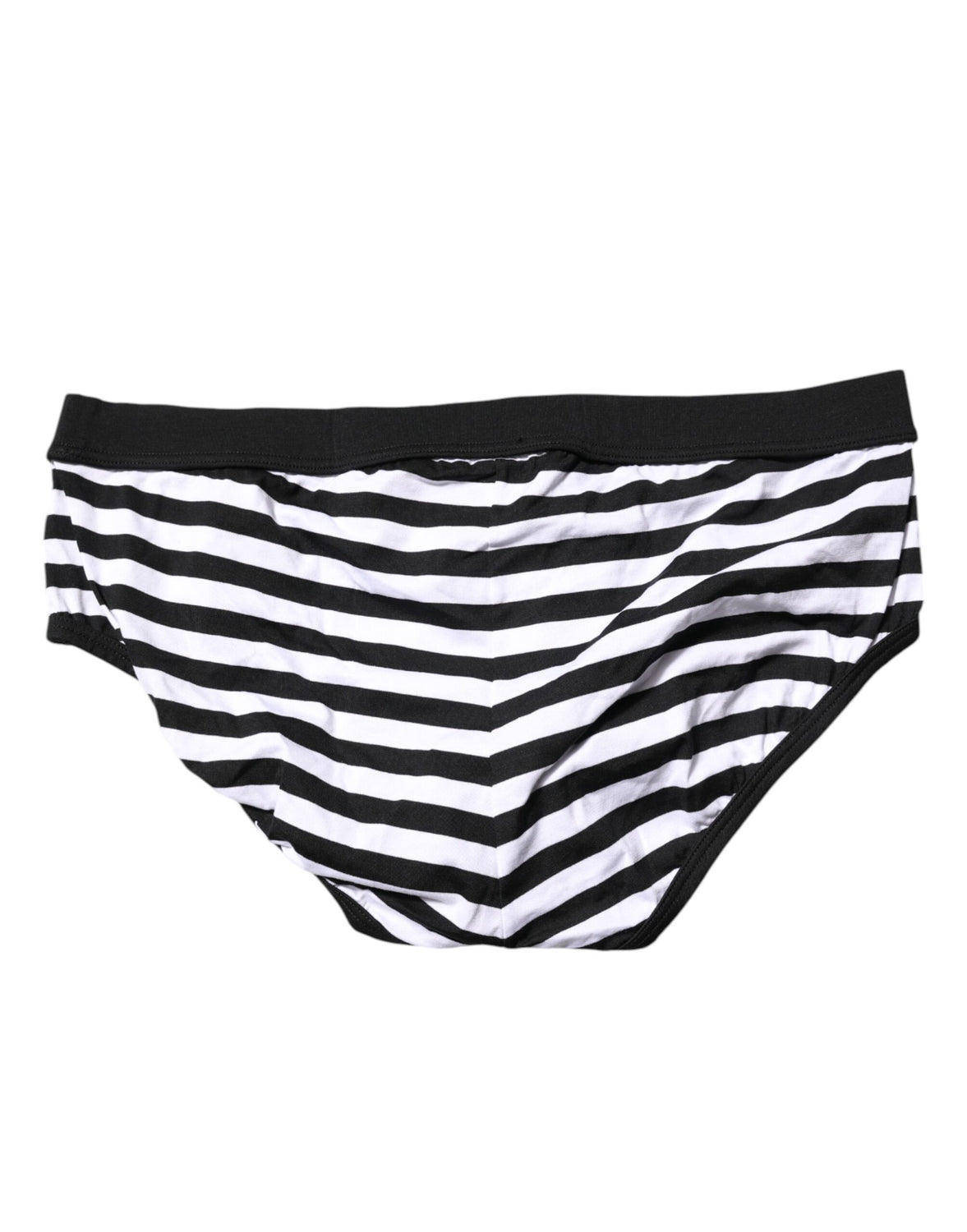 Black White Striped Men Regular Brief Underwear
