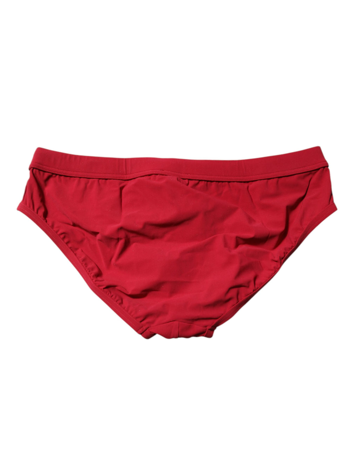 Red Drawstring Men Beachwear Brief Swimwear